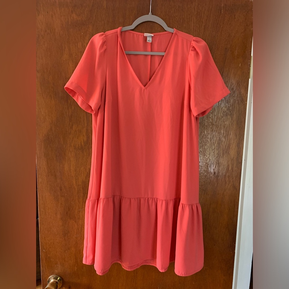 A New Day Coral Shift Dress Size S